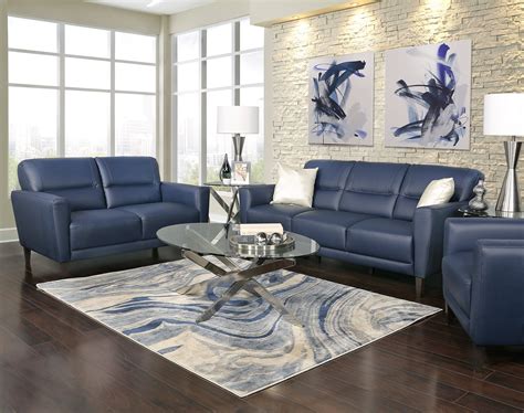 blue leather sofa decorating ideas.